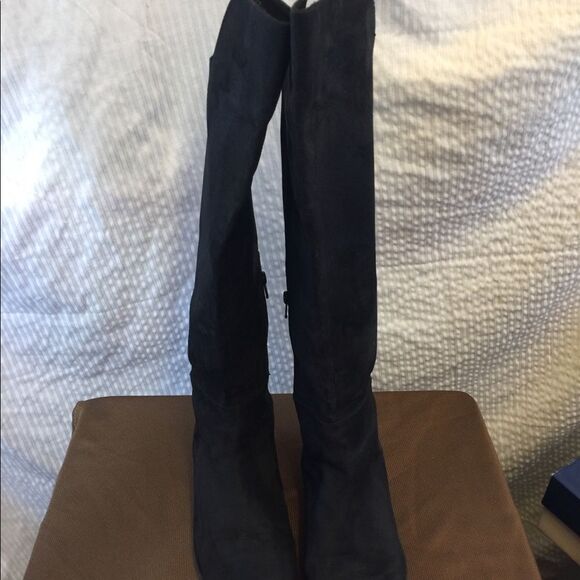 Sexy 20” black jack over knee biker boots size 8 - Picture 3 of 9